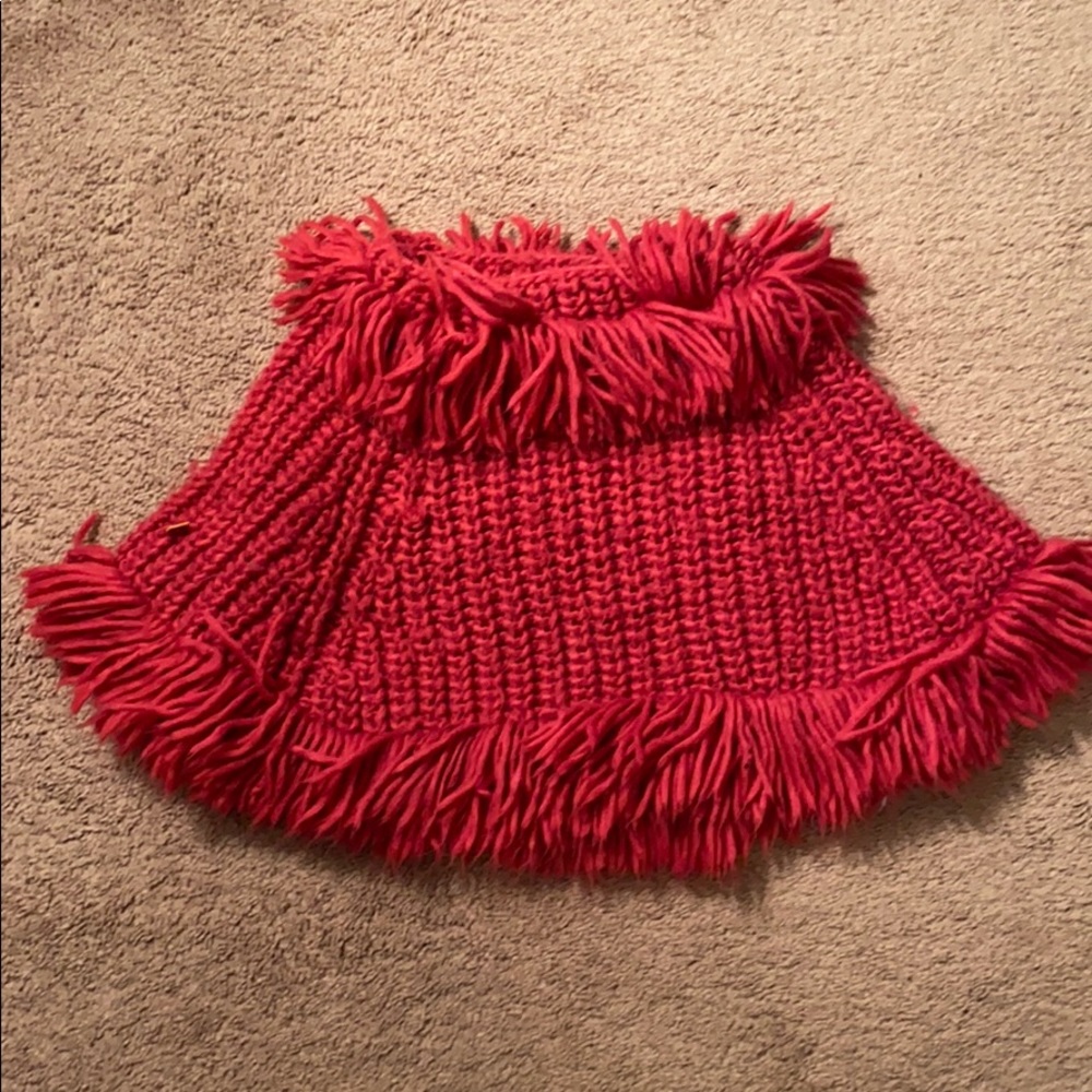 Little girls knit poncho